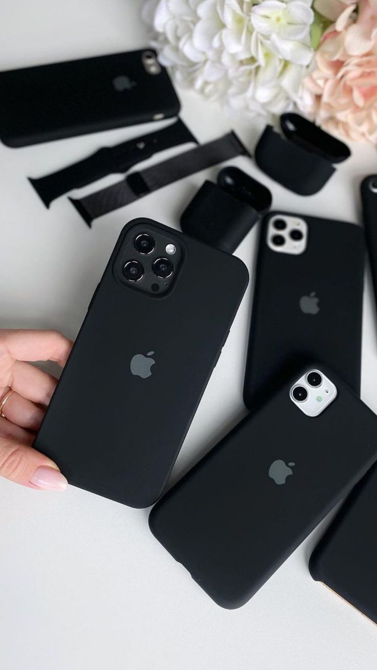 Black Official Silicon Cases iPhone