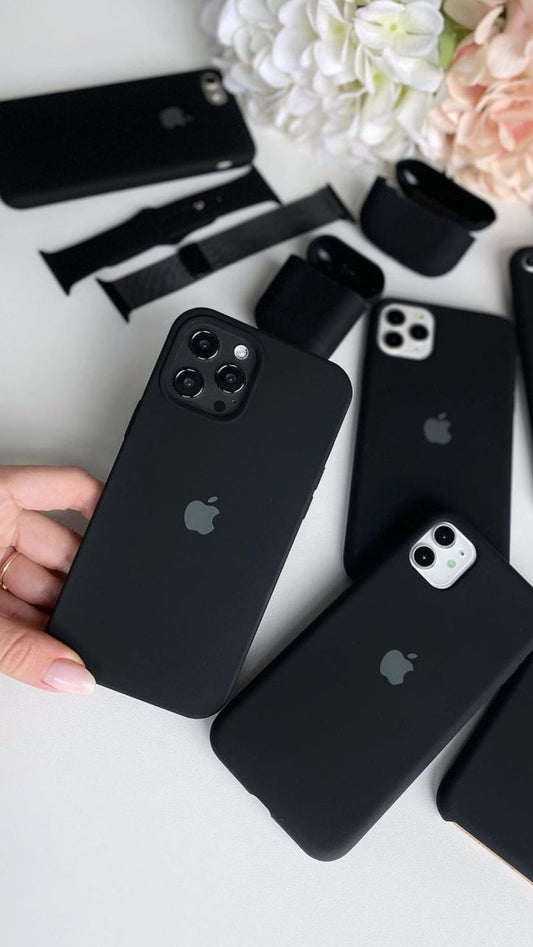 Black Official Silicon Cases iPhone